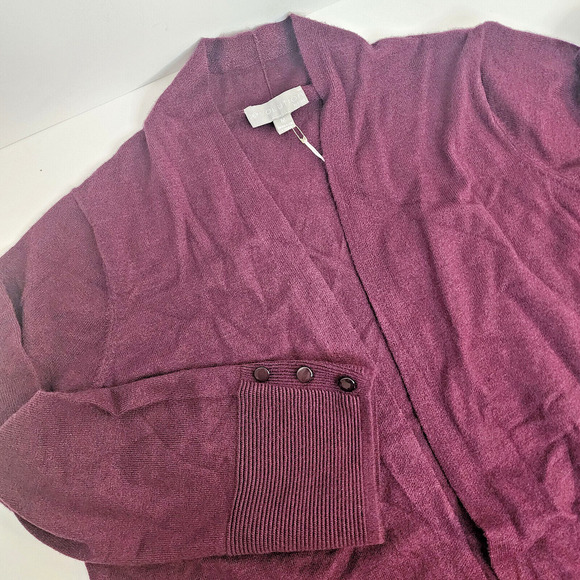 Evolution by‎ Cyrus Plum Wine Maroon Cardigan Women's SZ Medium- NWT - Picture 3 of 5